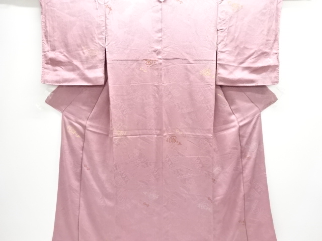 JAPANESE KIMONO / ANTIQUE KIMONO / TAISHO ROMAN STYLE / URUSHI / WOVEN FLOWERS